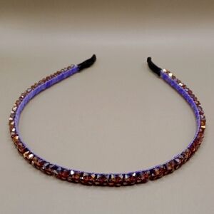 Elegant Purple and Brown Beaded Headband